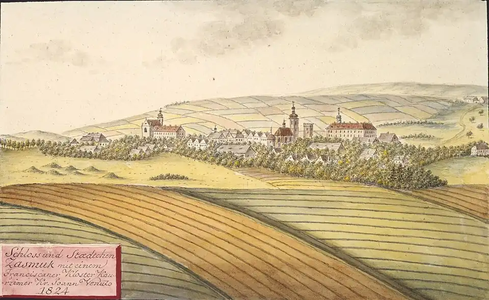 Monastère franciscain en 1804 par Joann Venuto.