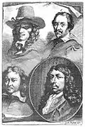 Vol. 3, plaque B, p. 40 : Gerard ter Burg, Gabriel Mitzu, Karel de Jardyn, Gillis de Hondekoeter.