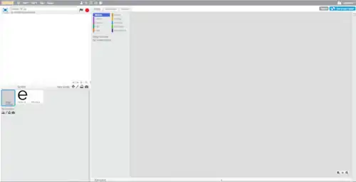 Interface de Scratch 2.0.
