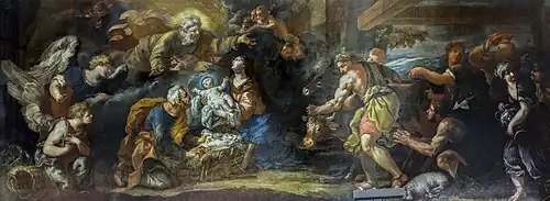 Adoration des bergers à la crèche par Ambrogio Bon