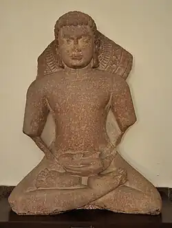 Jain Tirthankara assis, vers le Ve&nbsp;siècle, Mathura.