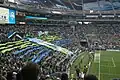 Tifo des supporters des Seattle Sounders lors d'un match en mars 2009.