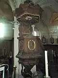 La Chaire de vérité de l'église Saint-Martin.