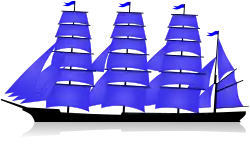 Quatre-mâts barque.