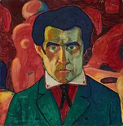 Autoportrait (1908 ou 1910-1911),galerie Tretiakov, Moscou.
