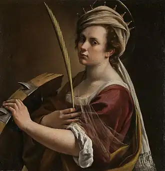 Artemisia Gentileschi, Autoportrait en sainte Catherine d'Alexandrie, vers 1615-1617 – National Gallery, Londres.