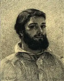 Autoportrait au fusain1852