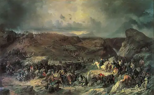 Le passage du Saint-Gothard par les troupes de Souvorov en 1799