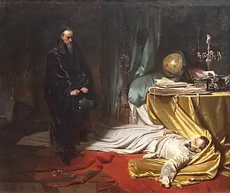 Seni devant le corps de Wallenstein (1855), Neue Pinakothek, Munich