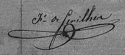 Signature de Jean-François de Cariés de Senilhes