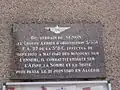 Plaque mémorial du groupe aérien.