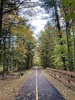 Le sentier du Lièvre Ouest, longeant la rue Georges.