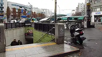 Un accès à la station en 2018.