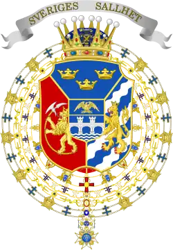 Armoiries du Prince Charles Jean, Prince héritier de Suède et de Norvège.
