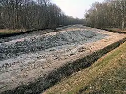 Chantier du contournement sud-ouest à Serbannes en mars 2014