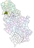 Localisation de la ville de Sremska Mitrovica.