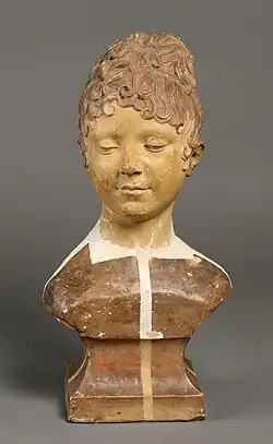 Buste de sa fille, plâtre.