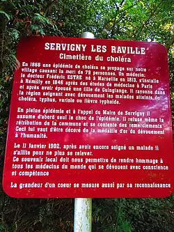 Cimetière du choléra notice d'information.