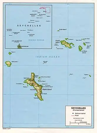 Carte des îles Intérieures.