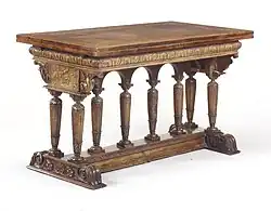 Table "en éventail" (troisième quart du XVIe siècle, Metropolitan Museum of Art).