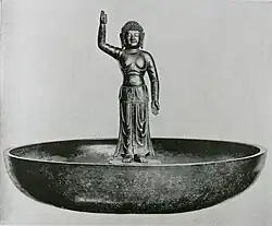 Naissance de Shaka en bronze (VIIIe&nbsp;siècle).