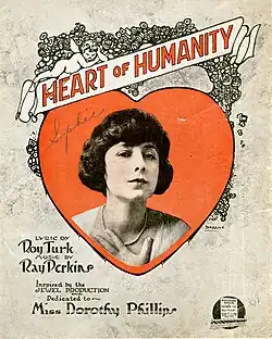 Description de l'image Sheet music cover - HEART OF HUMANITY (1919).jpg.