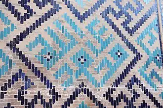 Décor du fond d'un porche d'une cellule en style bannaï