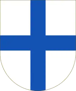 Blason d'Henri de Bourgogne (comte de Portugal), datant de 1095. De cet écu dérive l'actuel blason du Portugal.