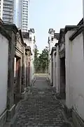 Ruelle de lilong, après 1900. Zhongma Subdistrict, Jiangbei District, Ningbo