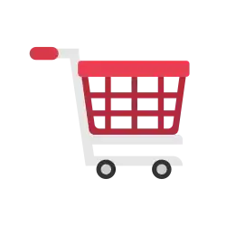 Icône représentant un charriot sur un site de commerce en ligne.