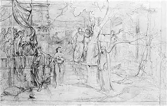 Esquisse, Musée russe, le Christ s'y trouve à droite