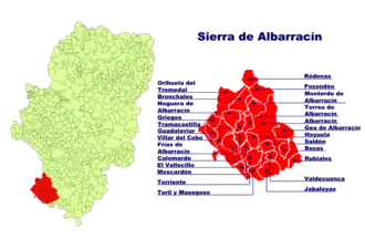 Localisation de Sierra de Albarracín