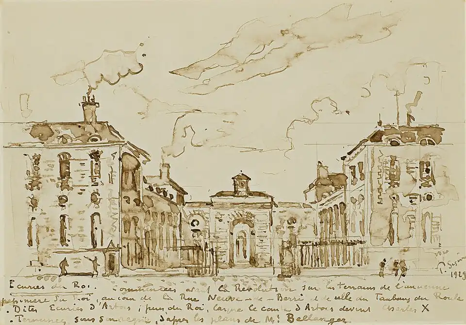 Les écuries dessinées Paul Signac.