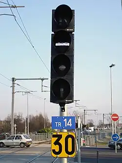 Photo d'un signal de type R17.