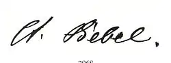 signature d'August Bebel