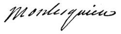 signature de Montesquieu