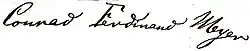 signature de Conrad Ferdinand Meyer