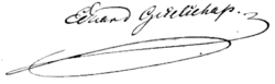 signature d'Eduard Geselschap