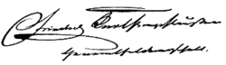 signature de Frédéric-Charles de Prusse