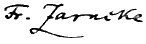 signature de Friedrich Zarncke