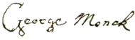 signature de George Monck