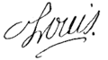 Signature de Louis&nbsp;XV