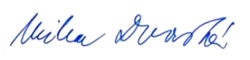 signature de Milena Dvorská