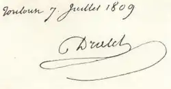 signature d'Étienne-François Dralet