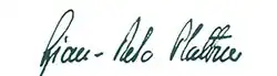signature de Gian-Reto Plattner