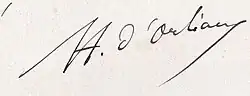 Signature de Henri d’Orléans