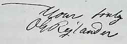 signature d'Oscar Gustave Rejlander