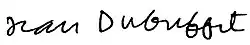 signature de Jean Dubuffet