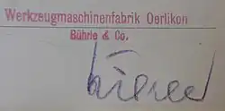 signature d'Emil Georg Bührle