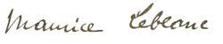 signature de Maurice Leblanc